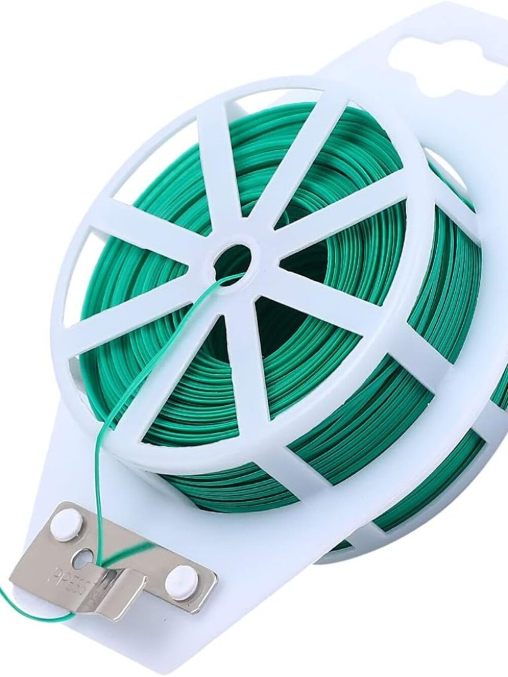 Twist Ties, Plastic Coated Wire for Garden Plant, Built-in Cutter, 328 Feet